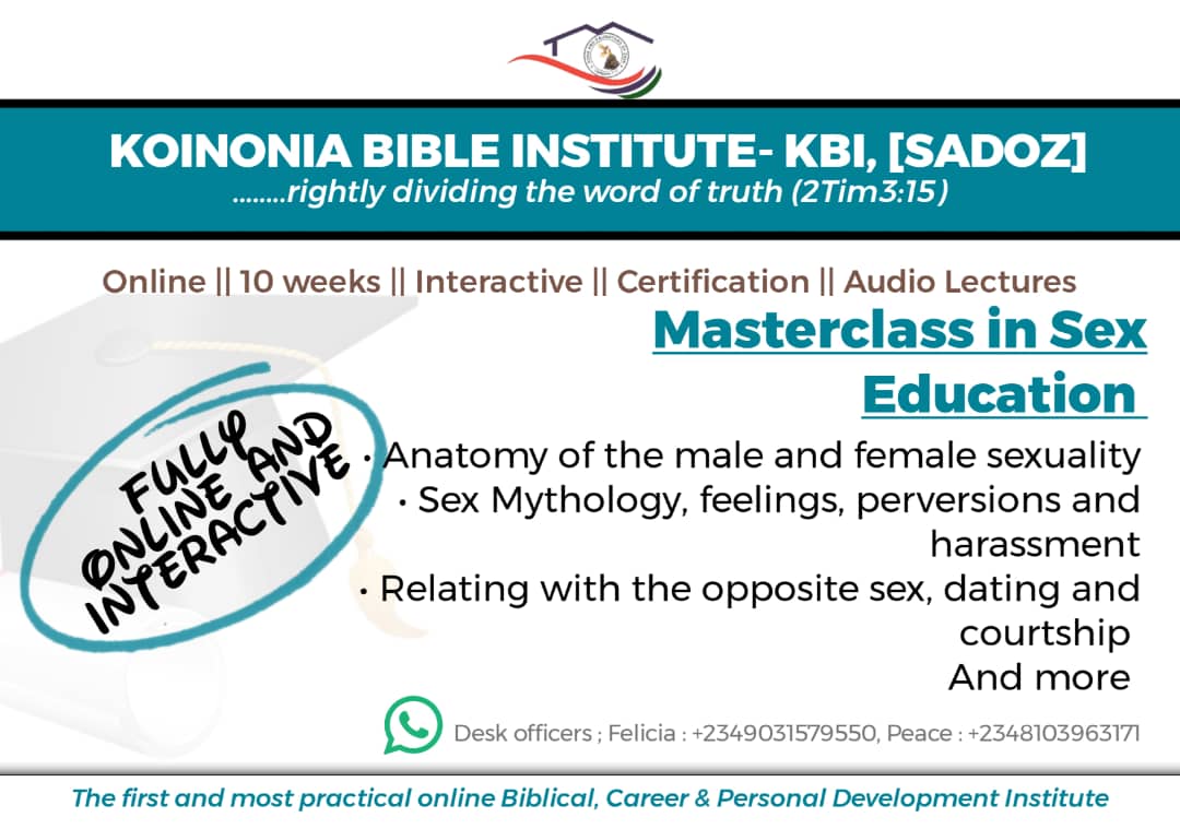 masterclass on sex education - KBI masterclass on sex education - KBI